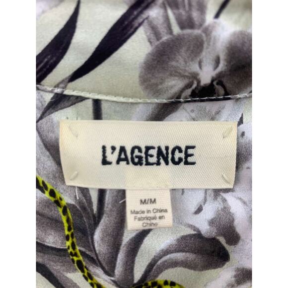 L’Agence Silk Shirt Women M Multi Button Down Front Long Sleeve Floral Print - Picture 3 of 9